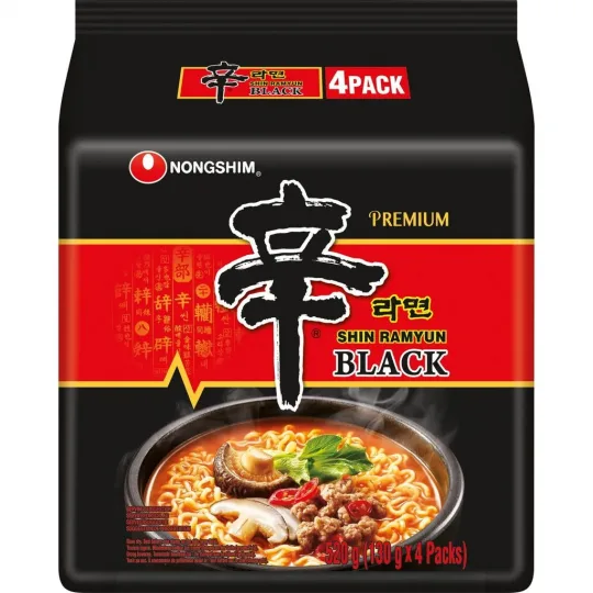 Shin Ramyun Black Premium Ramen 130g Nongshim Korean Instant Noodles Beef Broth