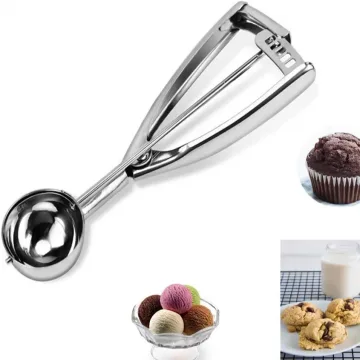 Cuchara Dosificadora de Acero Inoxidable para Galletas, Tamaño Mediano